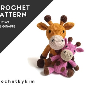 CROCHET PATTERN amigurumi giraffe Ubumwe zoo safari jungle animal amigurumi pattern crochetbykim image 1