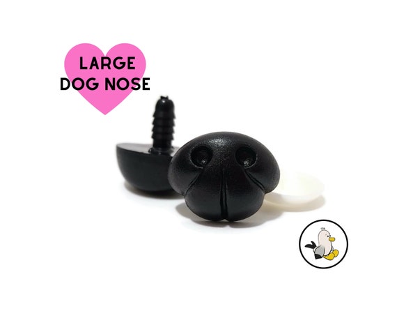 50mm Black Bear Extra Large Nose 1 Piece Amigurumi Plastic Safety Nose Toy Nose  Crochet Toy Supply Animal Noses Bear Nose 