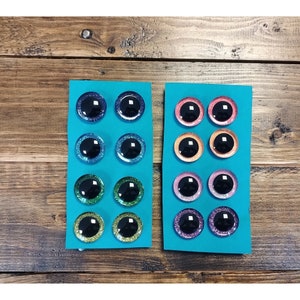 30mm Glitter Safety Eyes: Amigurumi Doll Making Supplies