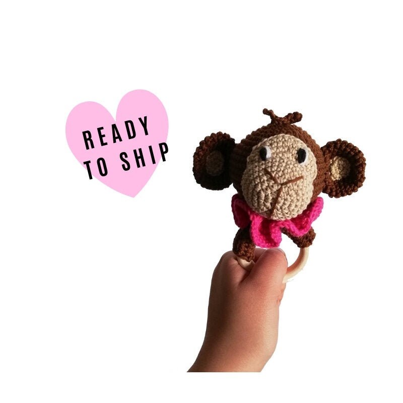 monkey teething ring