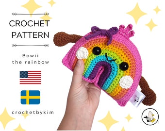 AMIGURUMI CROCHET PATTERN • Amigurumi Rainbow • Bowii the rainbow • Kawaii • Rainbow pattern • Regenboog • Regnbåge • CrochetByKim