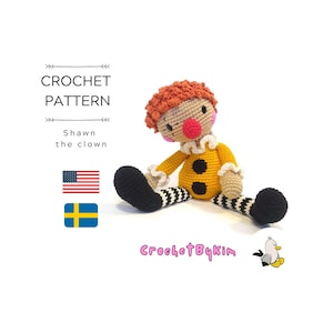 Amigurumi Clown Doll Crochet Pattern: Shawn the Clown (Instant Download)