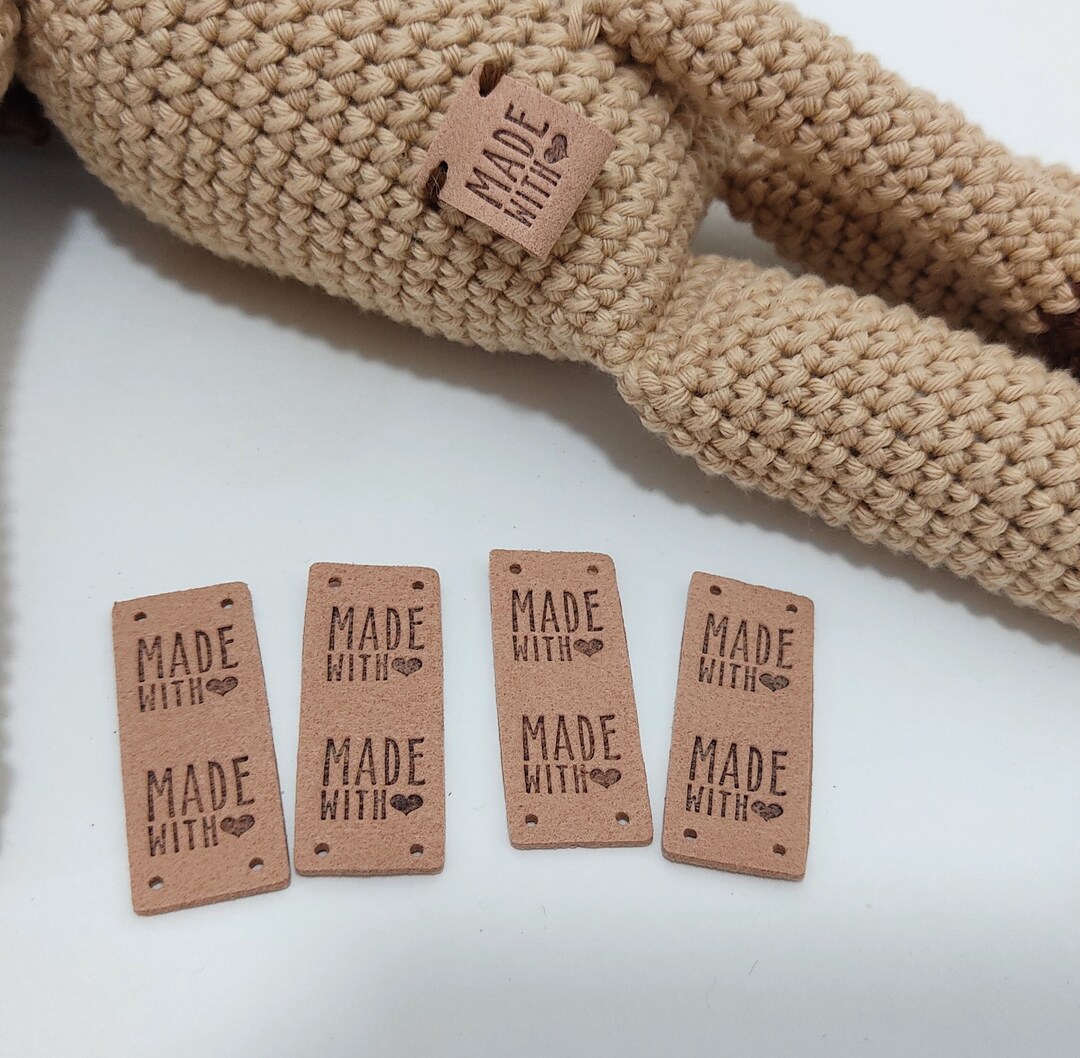 Wooden Rectangle Product Tags Handmade with Love Tags for Handmade Cro –