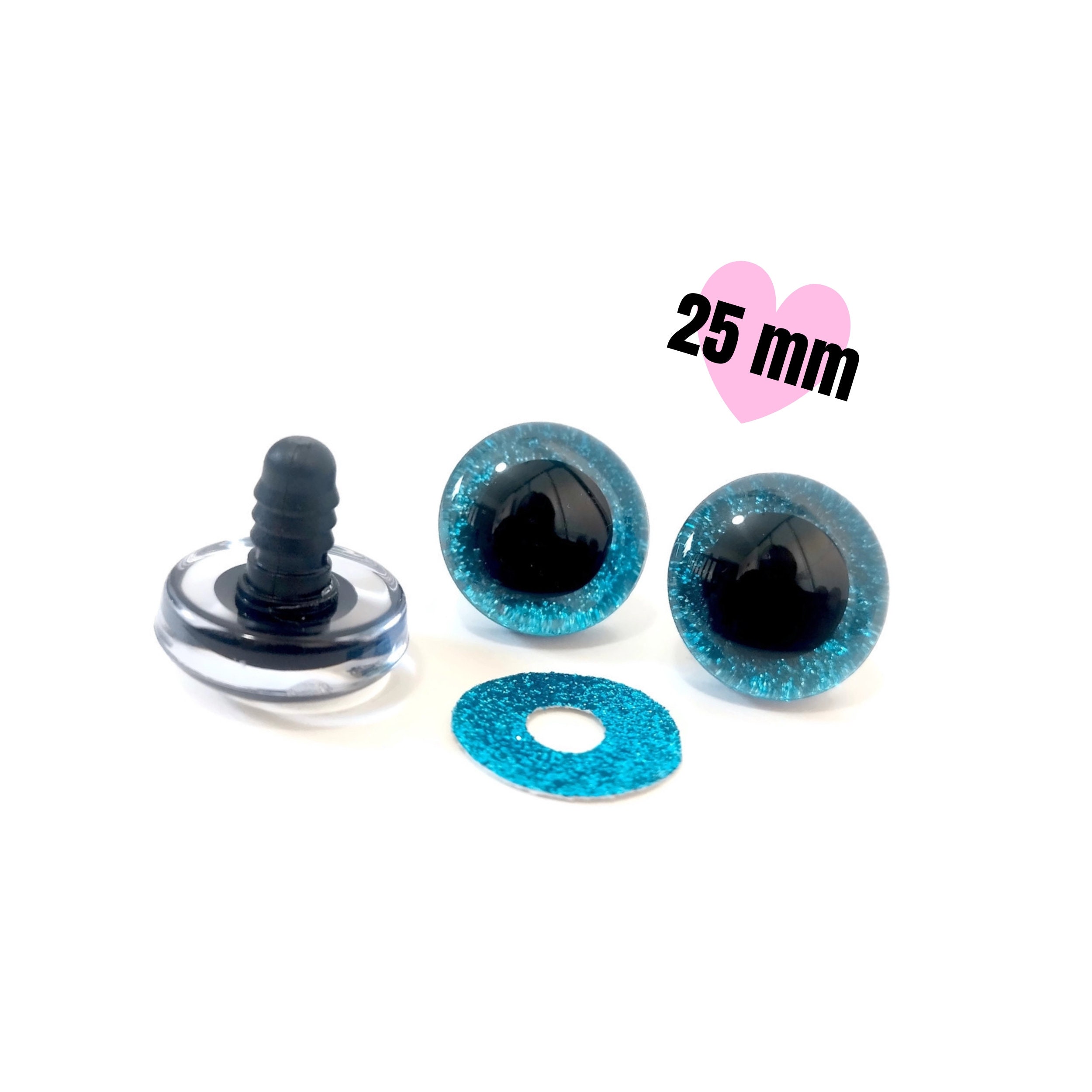 Big Blue 3D Glitter SAFETY EYES 30 Mm Tiktok Amigurumi Eyes Safety