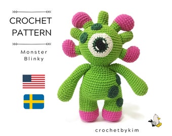 Amigurumi Monster Crochet Pattern: Bliny Stuffed Toy (PDF)