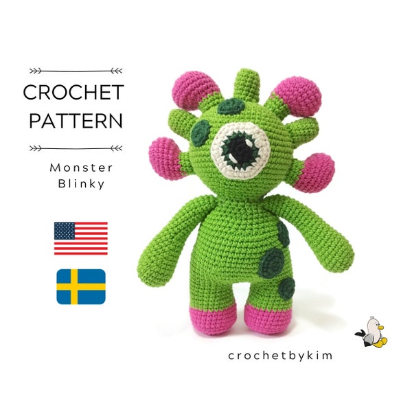 AMIGURUMI CROCHET PATTERN • Bliny Monster • Amigurumi pattern • Monster Pattern • Stuffed toy • CrochetByKim • pdf