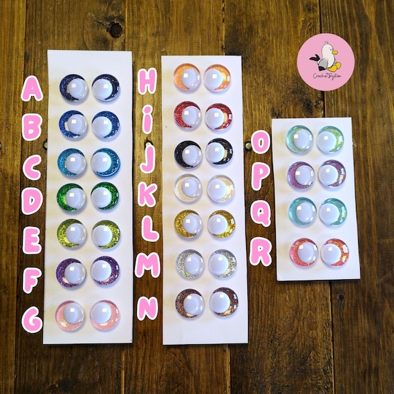 Glitter Safety Eyes: 3D Sparkling Amigurumi Eyes (16-30 mm)