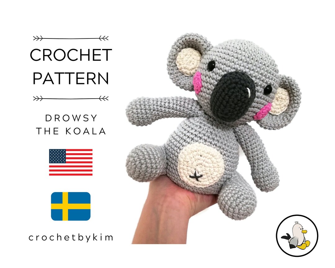 AMIGURUMI CROCHET PATTERN • Drowsy the Koala • Amigurumi Koala