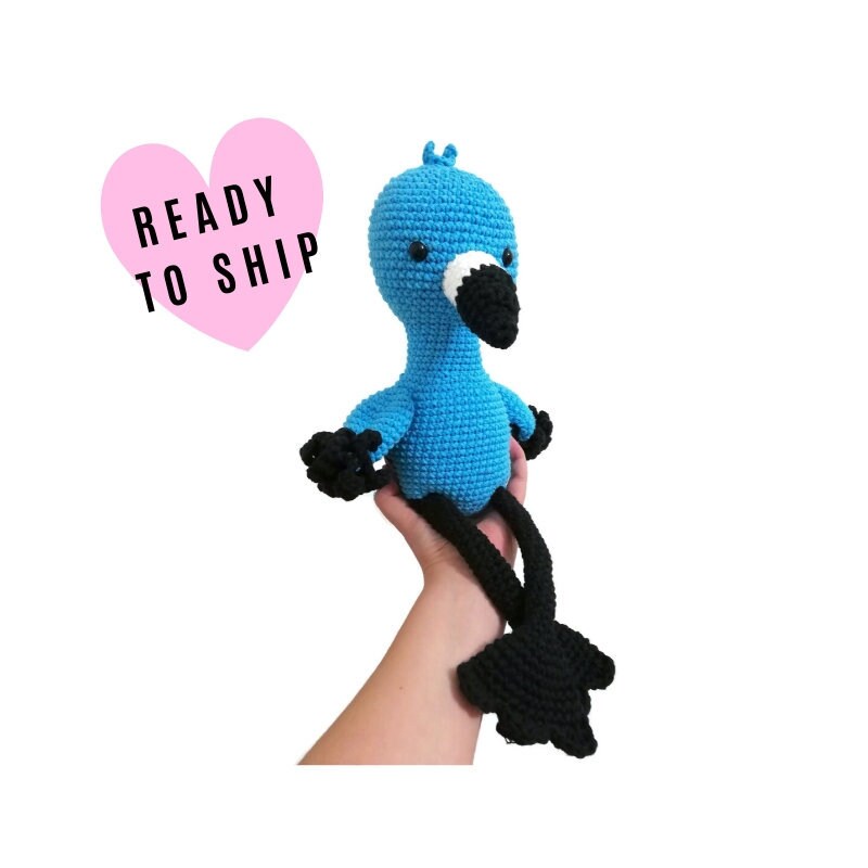 blue flamingo plush