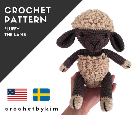 AMIGURUMI CROCHET PATTERN • Fluffy the lamb • amigurumi sheep • doll • farm animals • lamb softie • amigurumi animal • crochetbykim
