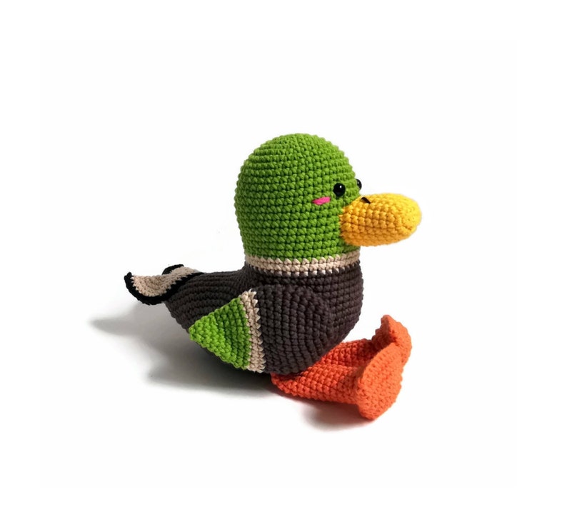 Crochet pattern Drake the Mallard amigurumi pattern amigurumi bird crochet duck crochet animal stuffed toy pdf image 2
