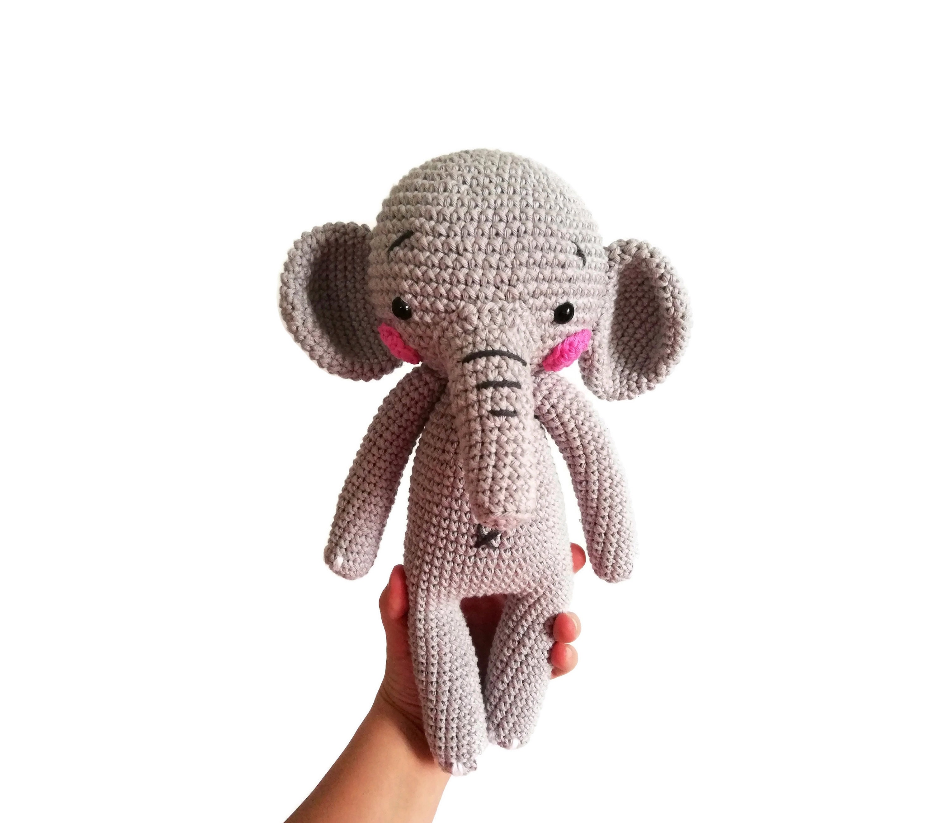 crochet elephant plush