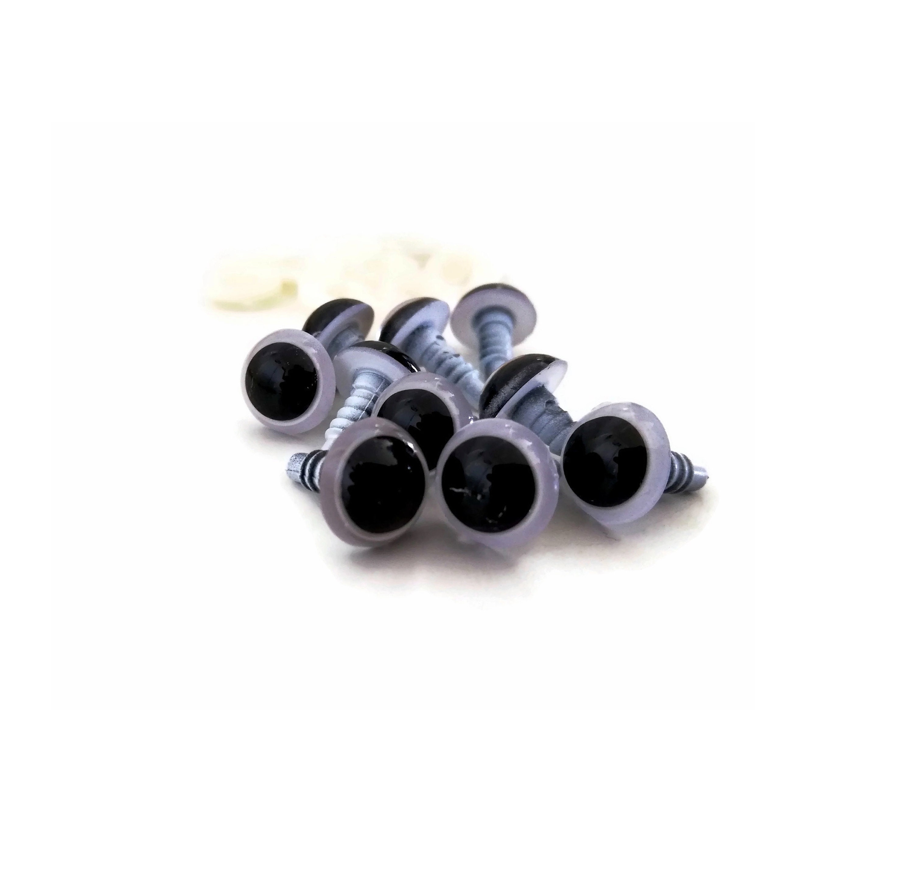 SAFETY EYES 12 mm - amigurumi eyes - dollmaking - doll parts - Safety Eyes with Plastic Backs