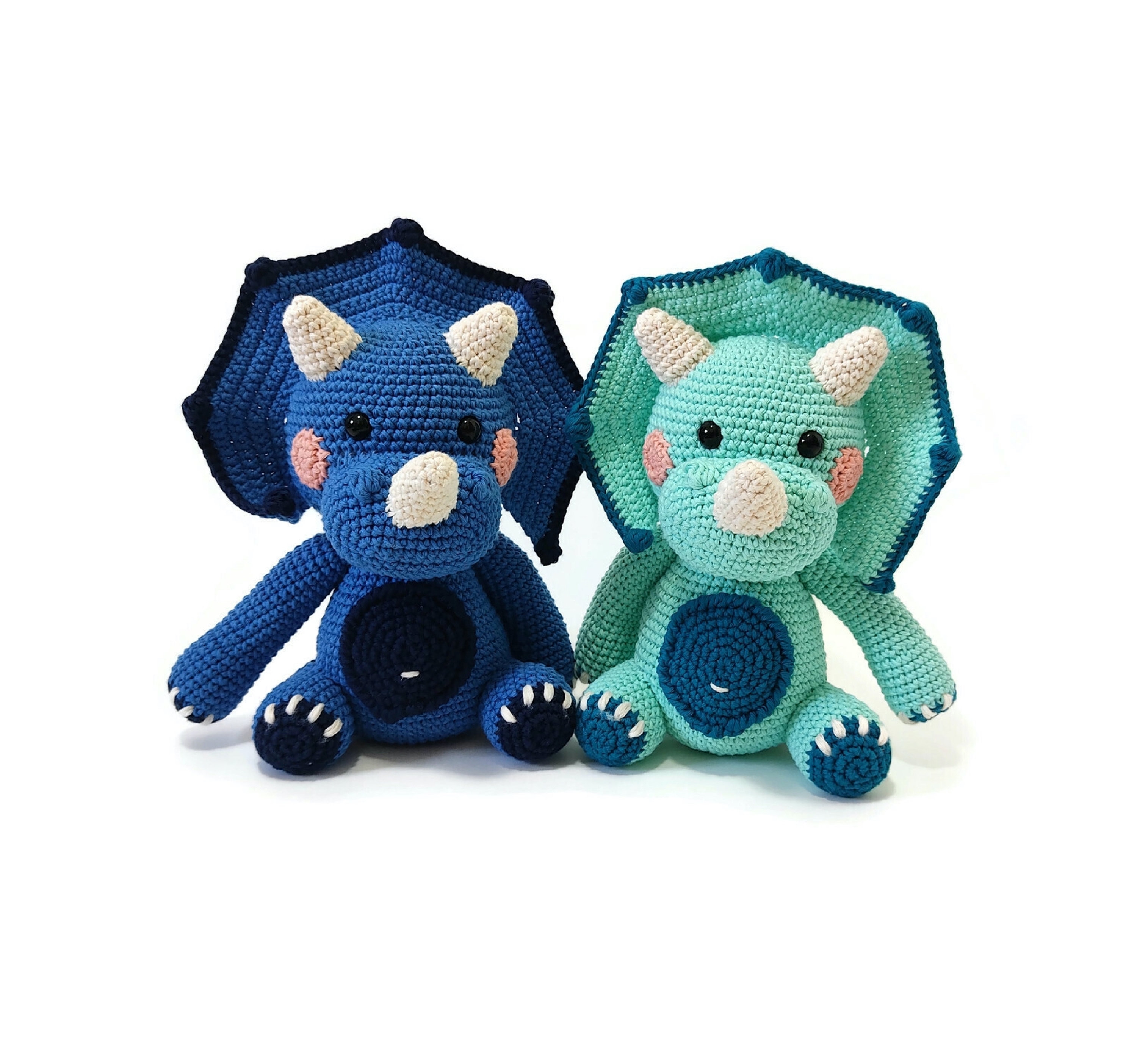 AMIGURUMI CROCHET PATTERN Spikey the Triceratops Amigurumi Etsy Canada