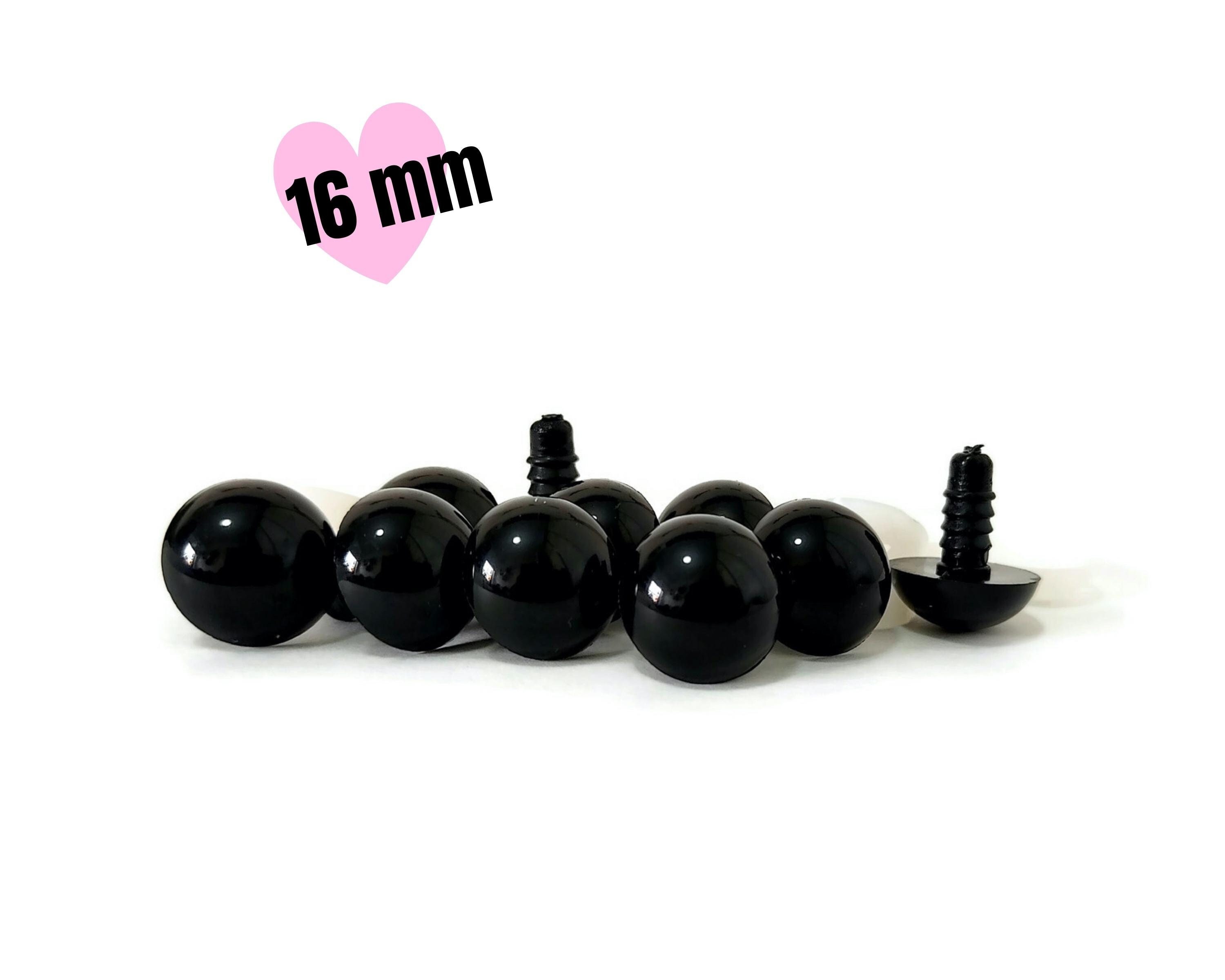 MAGIMODAC 16 Pcs 6 Color Plastic Safety Eyes 9mm 12mm 14mm 16mm
