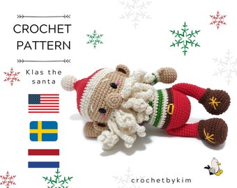 AMIGURUMI CROCHET PATTERN • Santa Claus • Amigurumi pattern • Christmas Cuddly toy • Doll • Holiday Winter • Christmas gnome • pdf