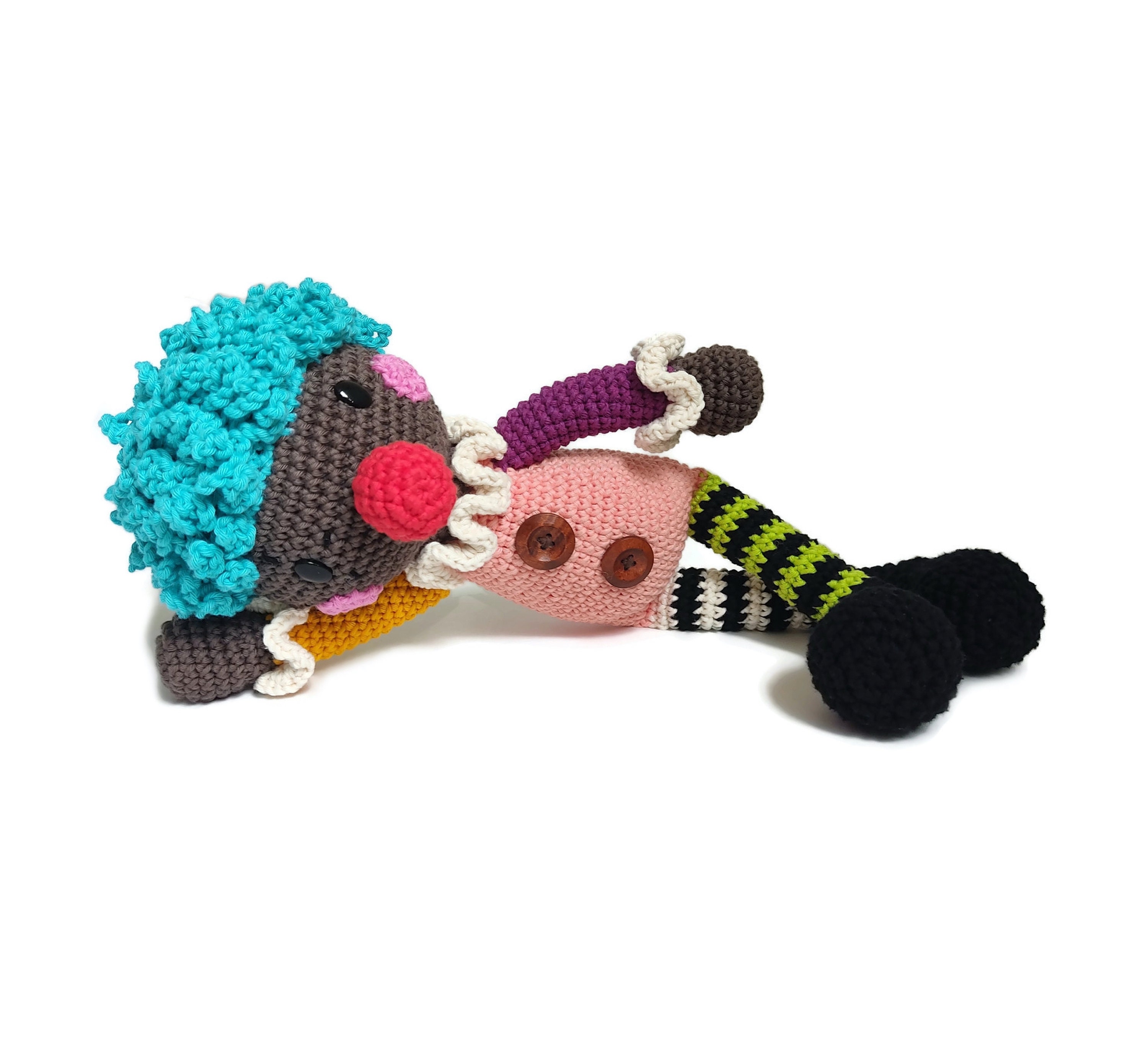 Handmade Crochet Clown Doll Amigurumi Clown Handmade Doll - Etsy Sweden
