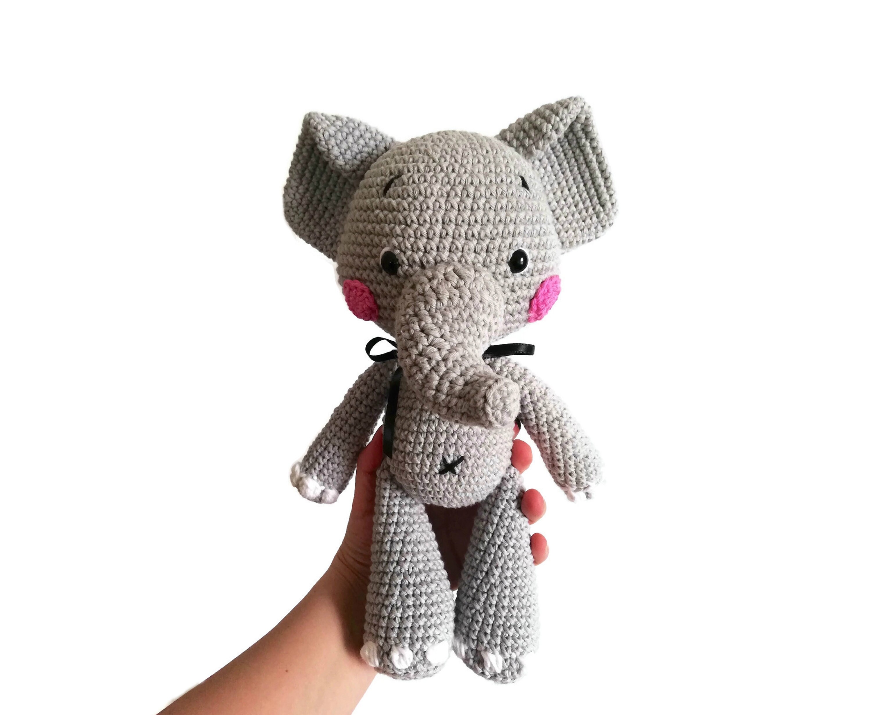 crochet elephant plush