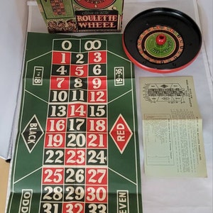 Spin-er-ette Roulette Wheel/1938/Louis Marx Co/Tin Litho Game Rare