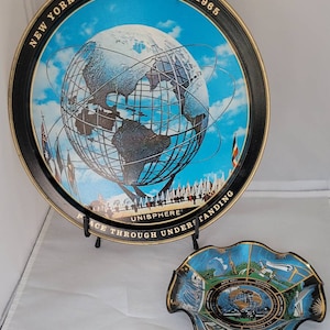 Vintage WORLDS FAIR/New York 1964/Trays/Coasters