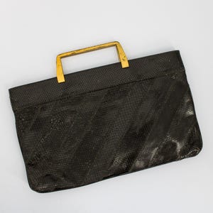 70s patchwork lizard skin clutch -  bags by varon