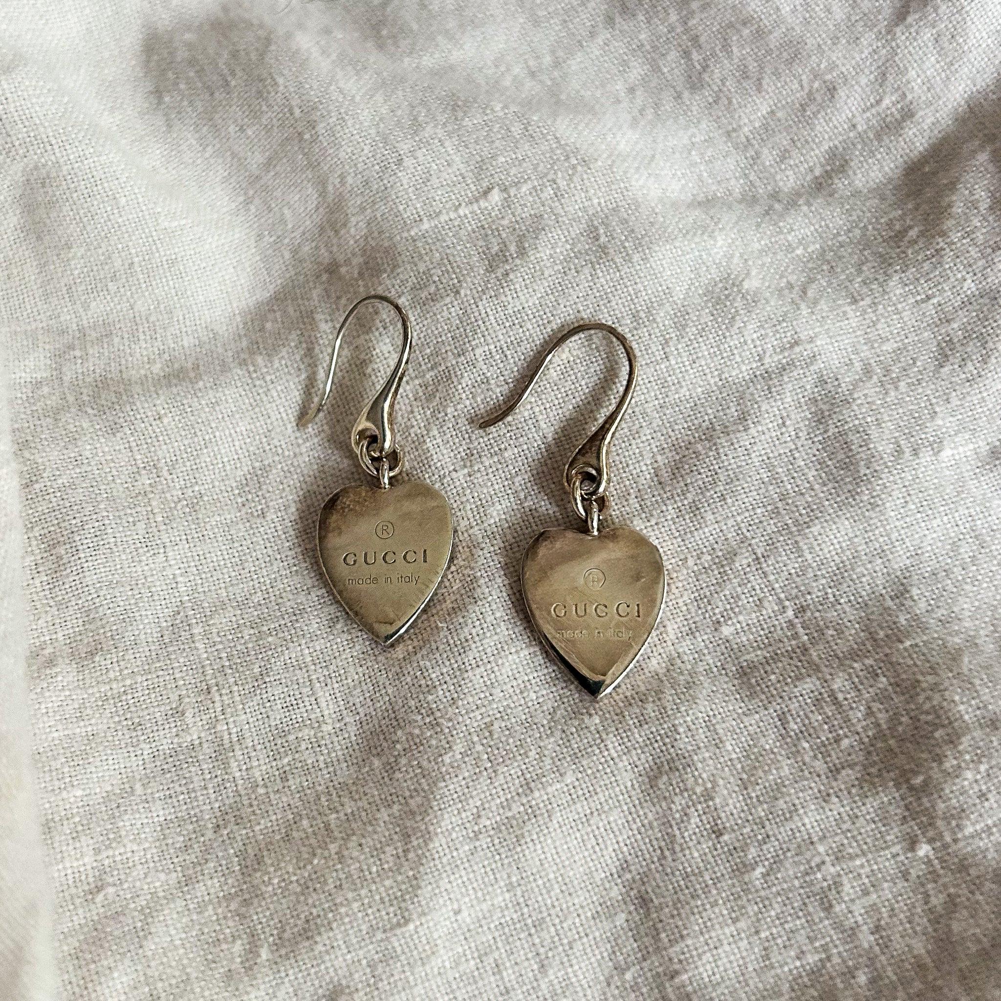 Gucci Heart Stud Earrings - Etsy