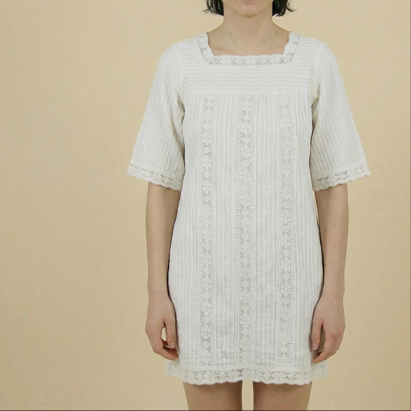 knee length dresses for ladies Doen Franique Eyelet Embroidered Ruffled Mini Dress White Size Medium –  Celebrity Owned