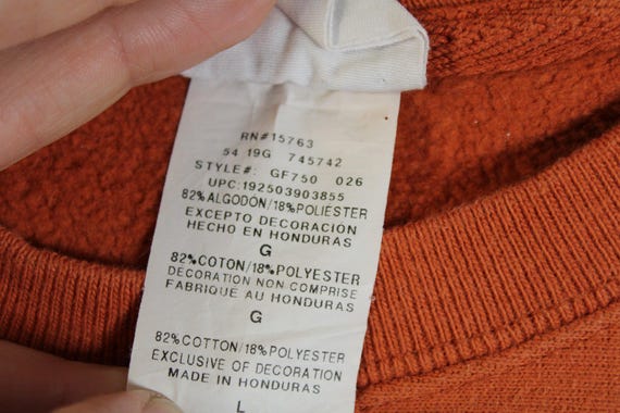 00s/y2k champion reverse weave rust orange sweats… - image 2