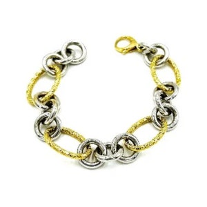 Two-Tone 14K Gold Italian Link Bracelet