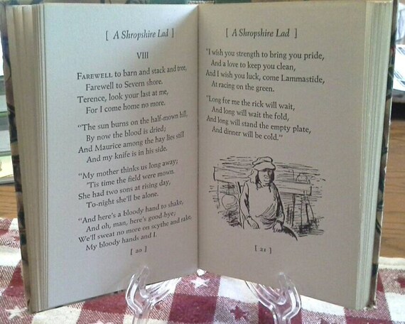 Vintage Poetry Book A Shropshire Lad By A E Etsy
