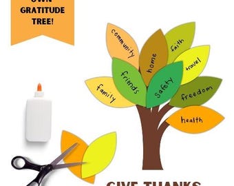 Gratitude A-Z Tree Activity Worksheet for Thanksgiving & Holiday Season ...