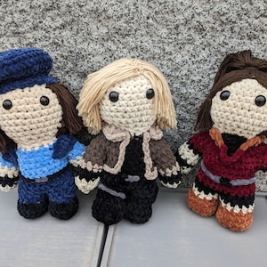 Creepy & Cozy Crochet - RE Protagonists - Video Game Characters - Handmade - Resident Evil - Leon - Ada - Jill - Claire