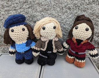 Creepy & Cozy Crochet - RE Protagonists - Video Game Characters - Handmade - Resident Evil - Leon - Ada - Jill - Claire