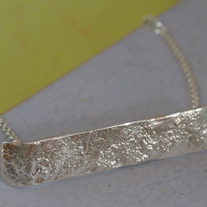 Silver Bar Bracelet, Delicate Textured Bracelet, Thin Silver Curved Bar Bracelet,  Minimalist Silver Jewelry, Geometric Design