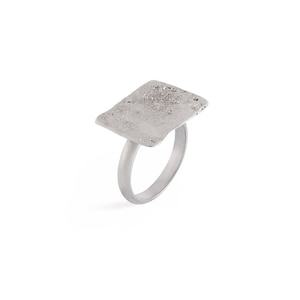 Special Statement Ring, Modern 925 Sterling Silver Ring, Minimalist Geometric Design, Everyday Unique Textured Jewelry,