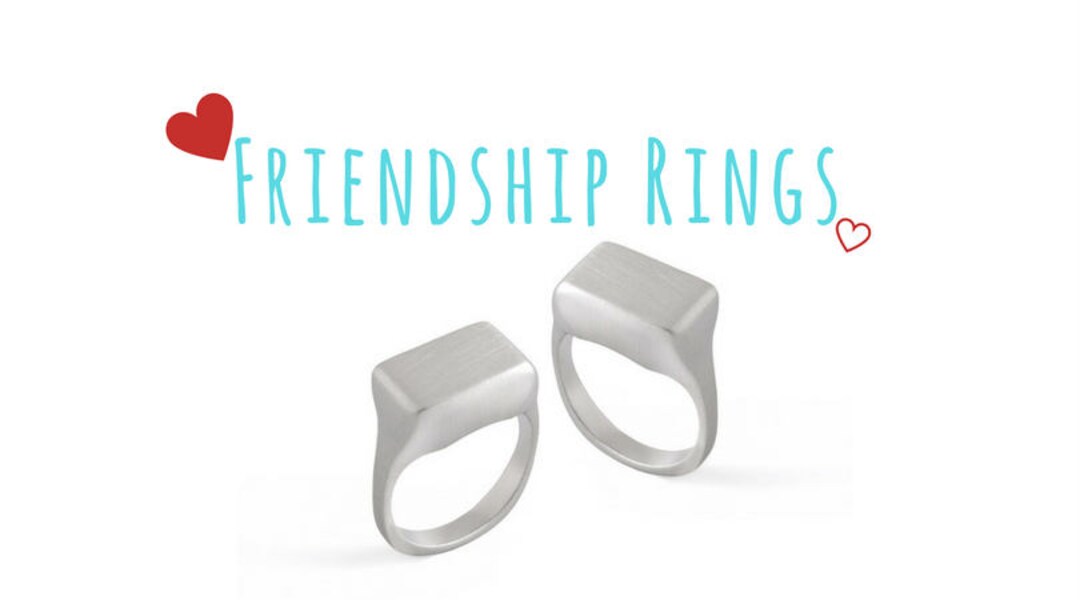 Friendship Silver Ring, BFF Gift, Statement 925 Sterling Silver Ring ...