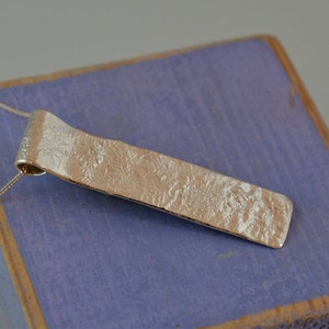 Minimalist Long Necklace, Dainty Bar Necklace, Sterling Silver Bar Necklace, 925 Silver Layering Necklace, Textured Statement Necklace
