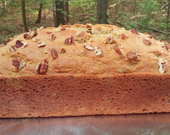 Loaf (9 x 5) of APPLESAUCE-PECAN-BREAD, homemade, made from scratch