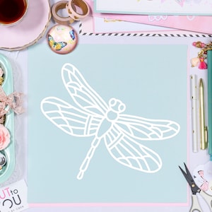 Dragon Fly (JPG, PNG, SVG) Archivo de corte digital para silueta y cricut artesanía de papel, Scrapbooking, fabricación de tarjetas.