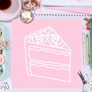 Cake Slice Digital Cut File perfekt für alle Papierherstellung, Scrapbooking, Kartenherstellung, Home Decor Projekte.
