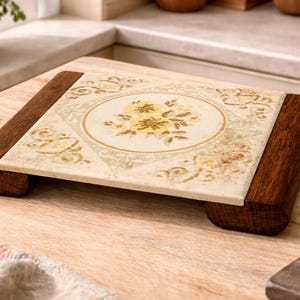 レトロなタイル鍋敷き - Etsy 日本