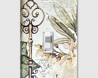 Designer Switch Plate Cover Vintage Ivy Covered Postcard, Outlet Cover, Bathroom Kitchen Dining Wall Decor, Wall Switch Cover, Wall Plate