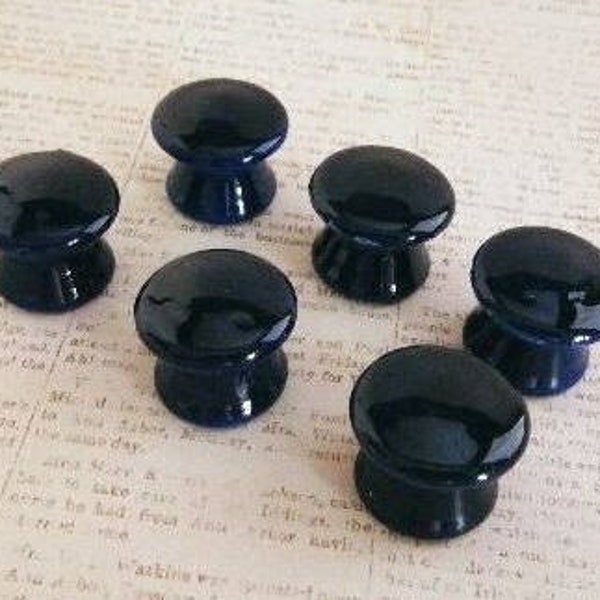 Navy Blue Hand Painted Knobs for Cabinet/Pantry Doors & Drawers, Available in 1.5, 1.25, 1" and 2". Add to Your Nautical or Beach Decor.