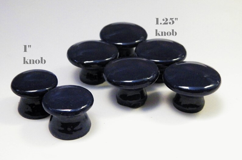Navy Blue Hand Painted Knobs for Doors & Etsy