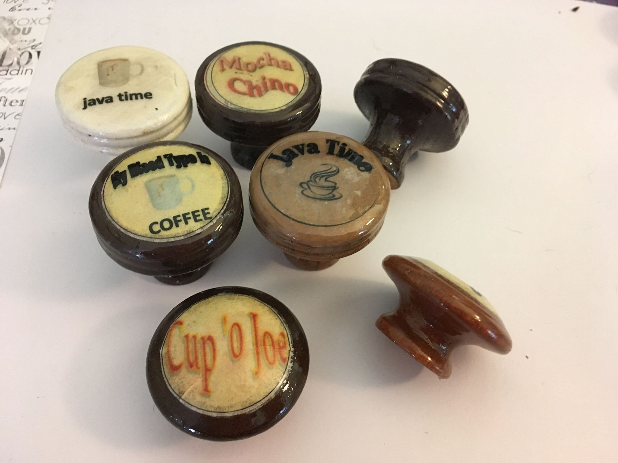 Knobs for Coffee Lovers Decorative Pulls Kitchen Etsy