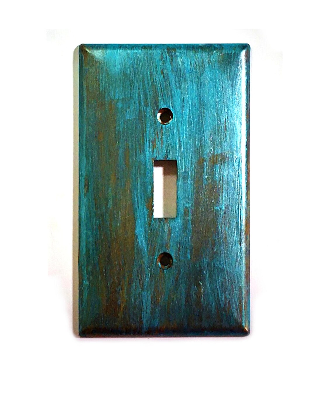 Light Switch Cover Blue Patina Handpainted Switch Plates Etsy UK