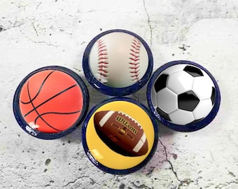 Sports Ball Dresser Knobs: Handmade Kids Room Decor