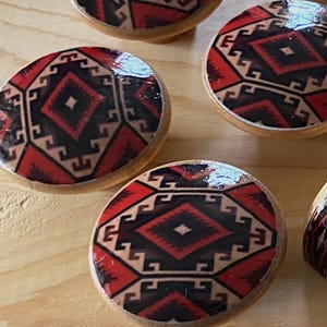 Hand-Crafted Southwestern Aztec Cabinet Knobs: Boho Kitchen Decor