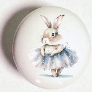 Ballerina Bunny Drawer Knob – Nursery Rabbit Dresser Pull