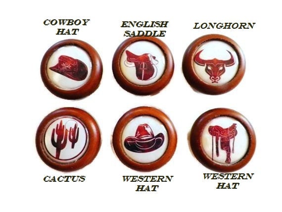 Rustikale Dresser Knobs Western Cowboys Cowgirls Etsy